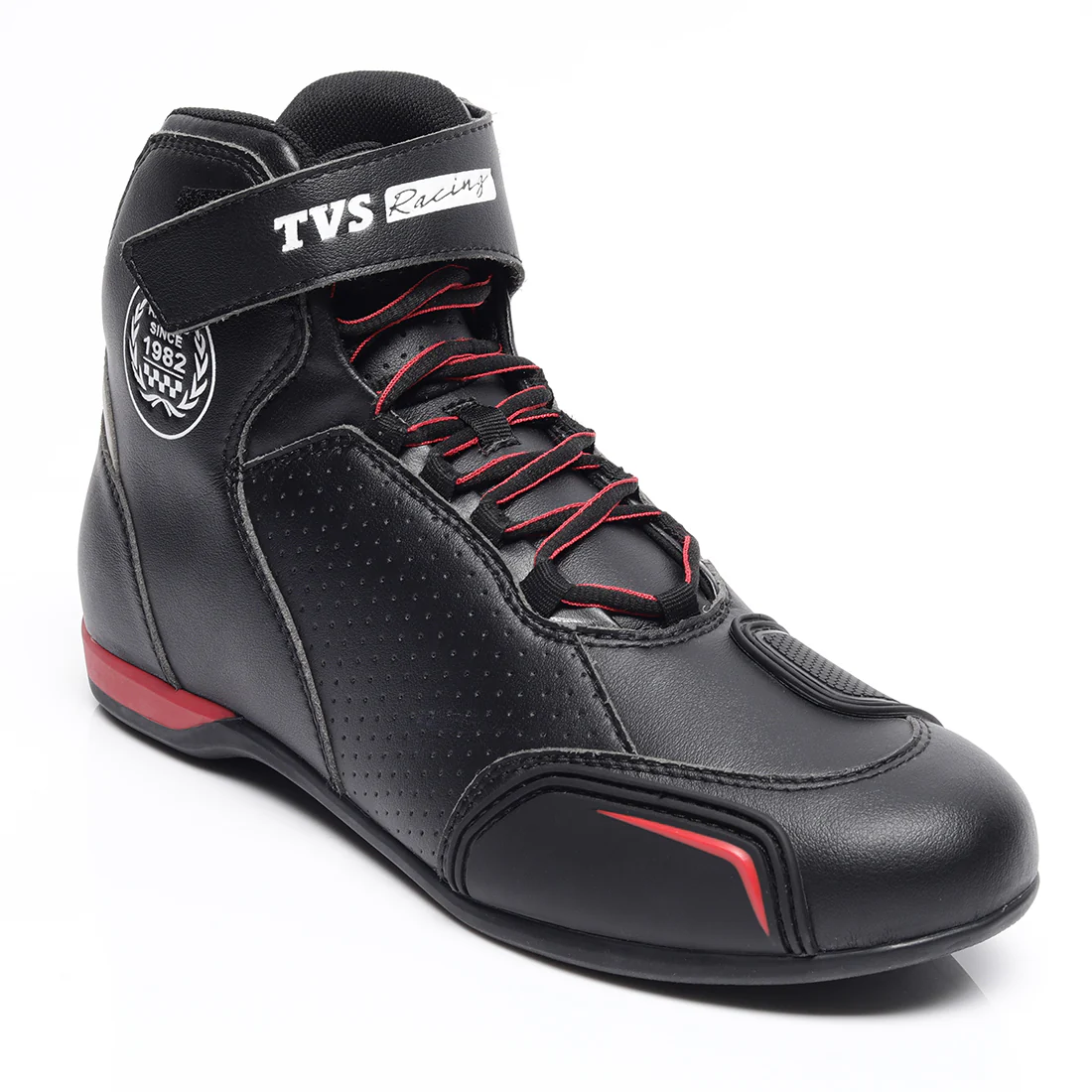 TVS Racing Ankle Length Riding Boots for Men:Anti-Microbial & Waterproof Riding Shoes with Reflective Panels, Ventilated Biker Boots with Ankle-Toe Protection-Premium Men's Riding Boots - Image 4