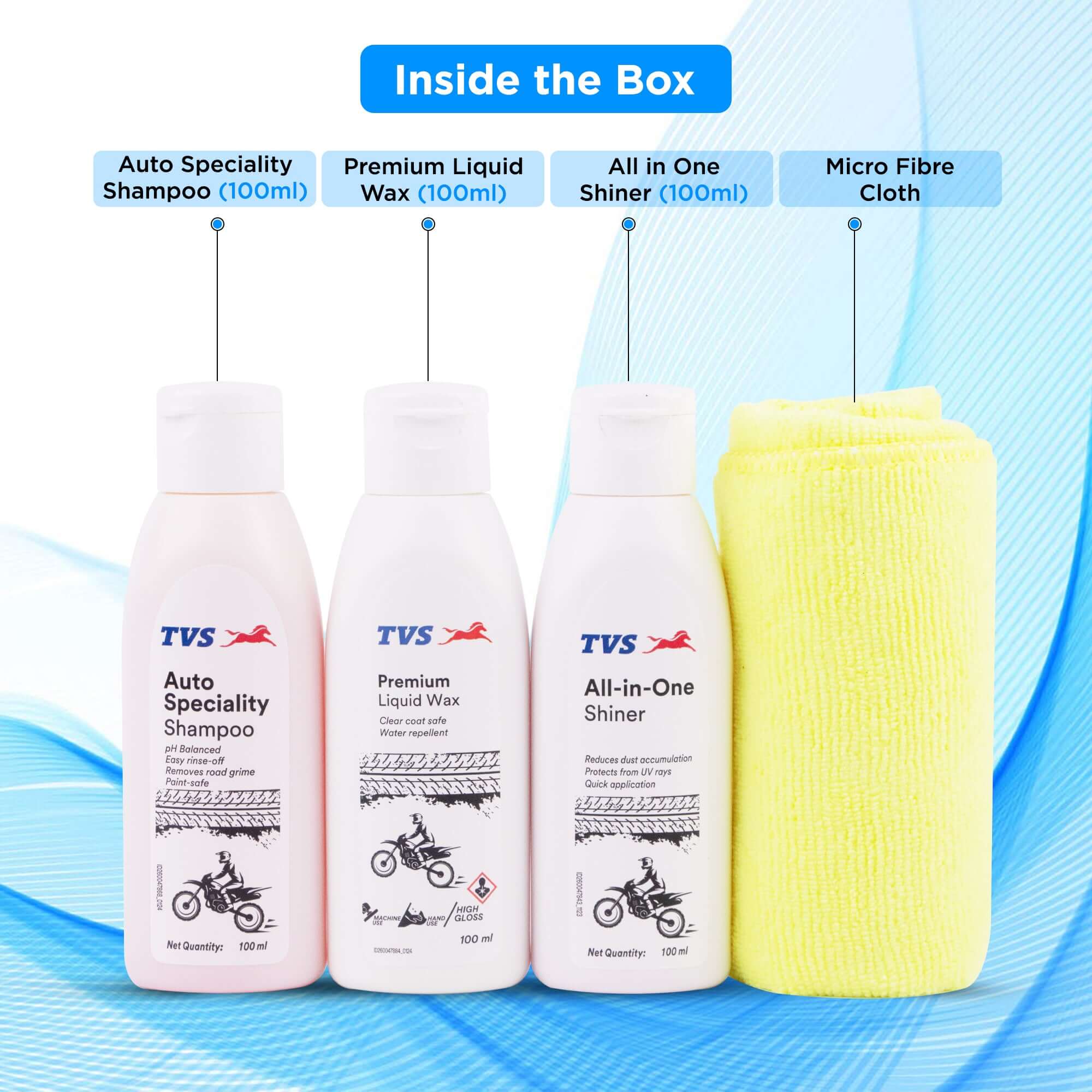 TVS Bike Care Kit  Essential Cleaning and Maintenance Tools - Image 4