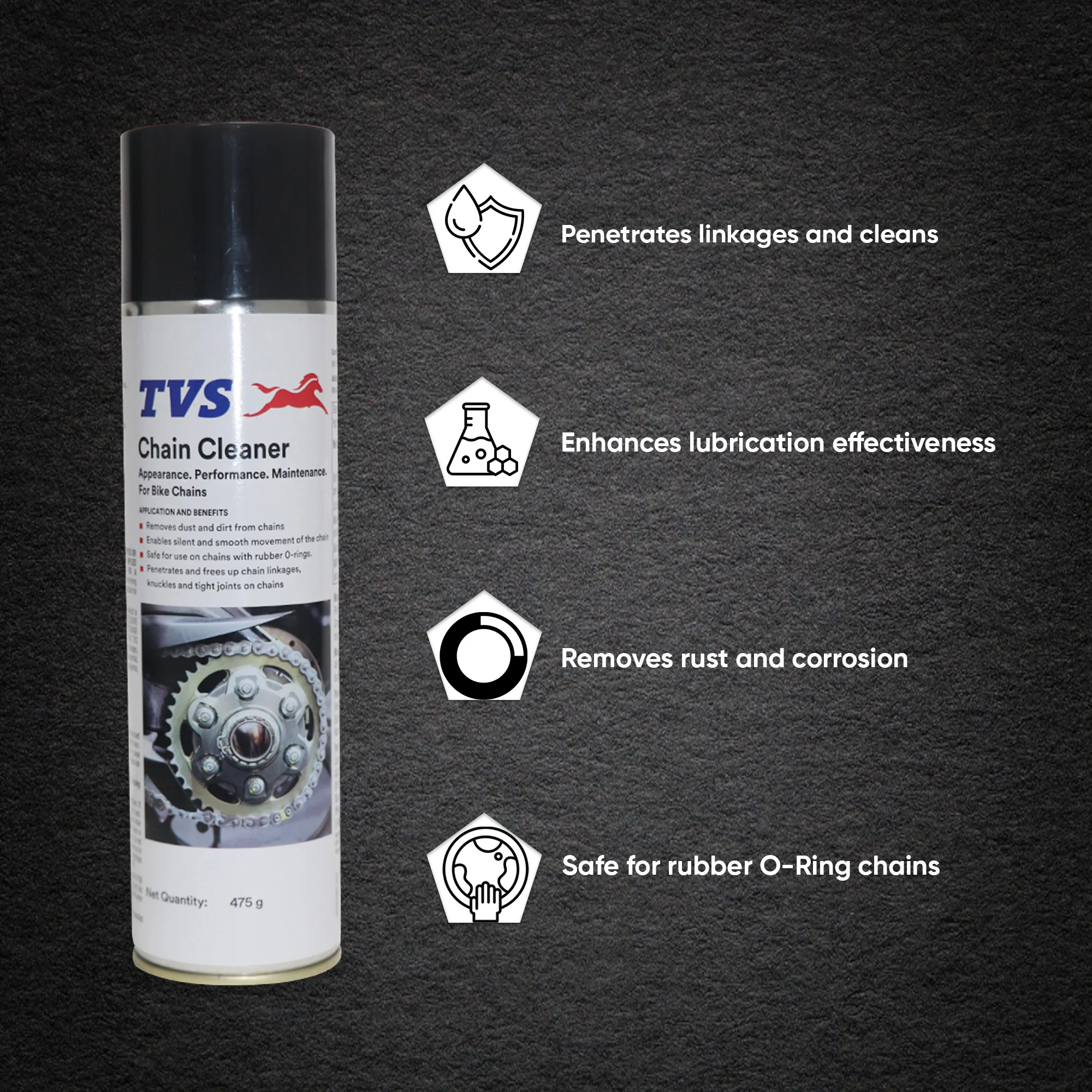 TVS Chain cleaner 475 gram | Next-Gen Protection for a Smoother Ride - Image 4