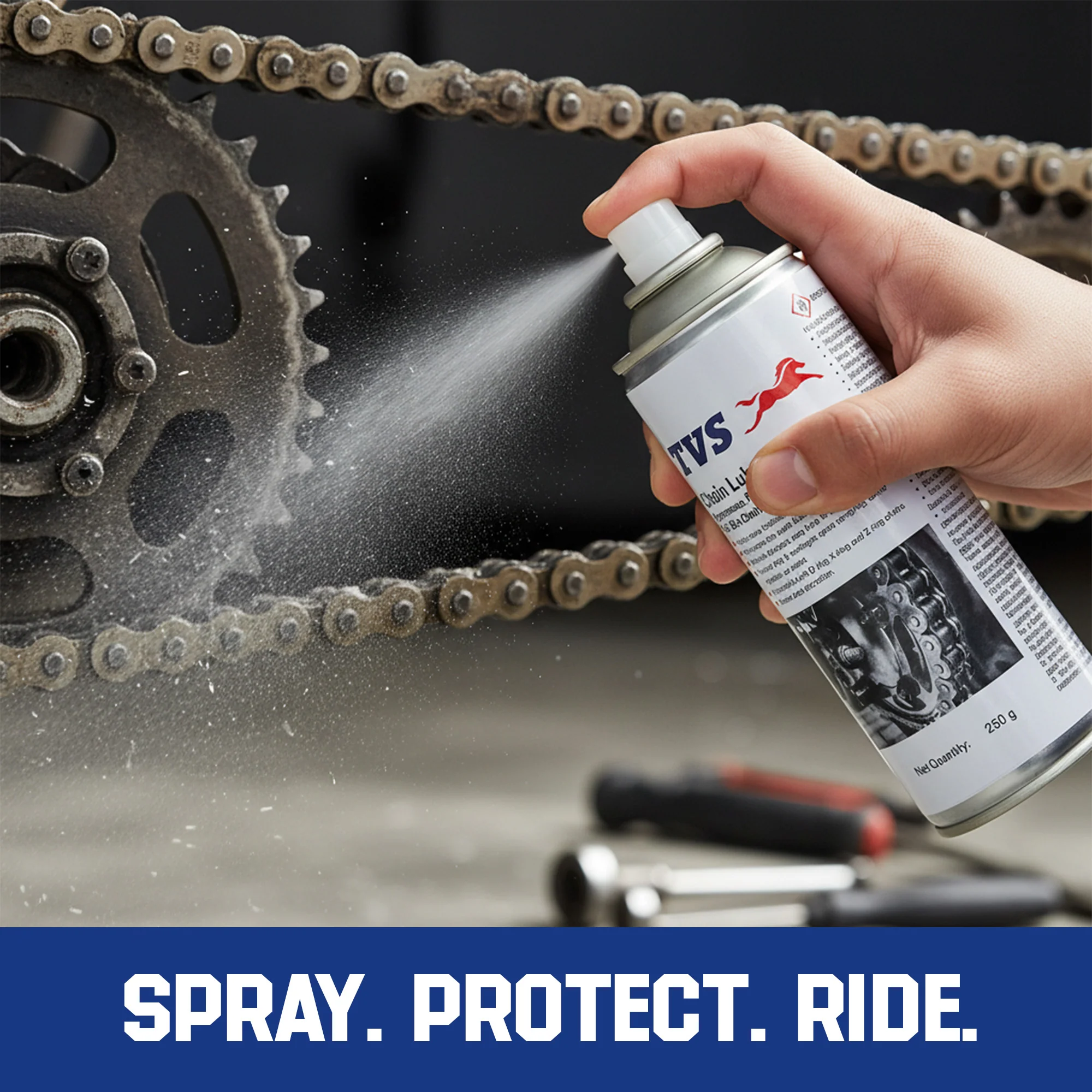TVS Chain Lube 2.0 - 250Gm. | Precision Lubrication for Peak Chain Performance - Image 3