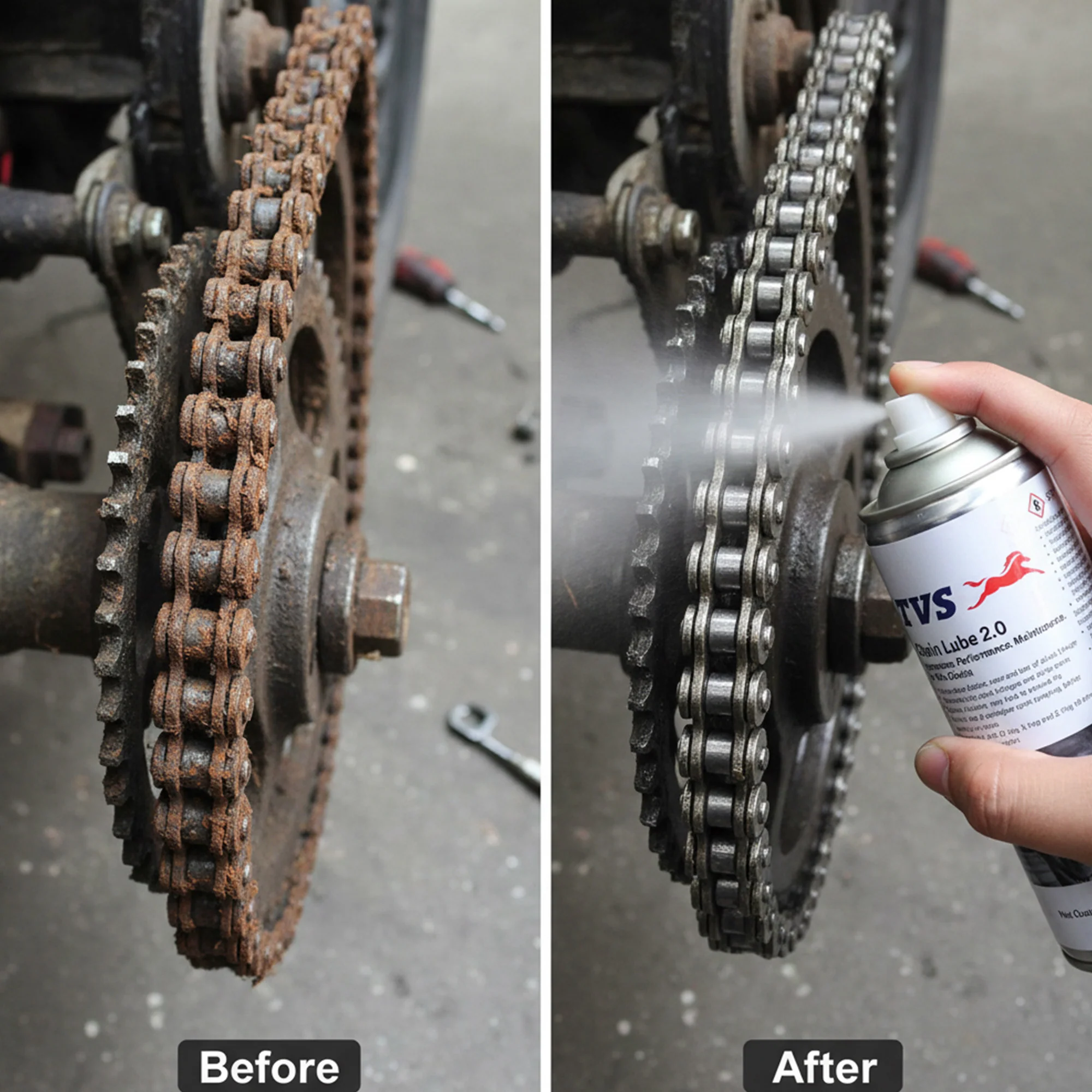 TVS Chain Lube 2.0 - 250Gm. | Precision Lubrication for Peak Chain Performance - Image 4