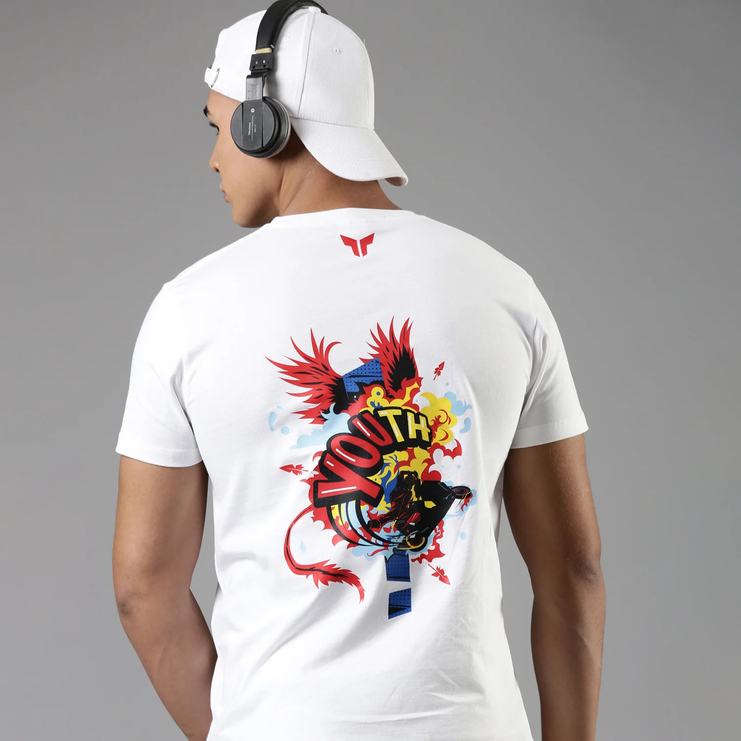 TVS Men's White Crew Neck T-Shirt - Youth - Image 7