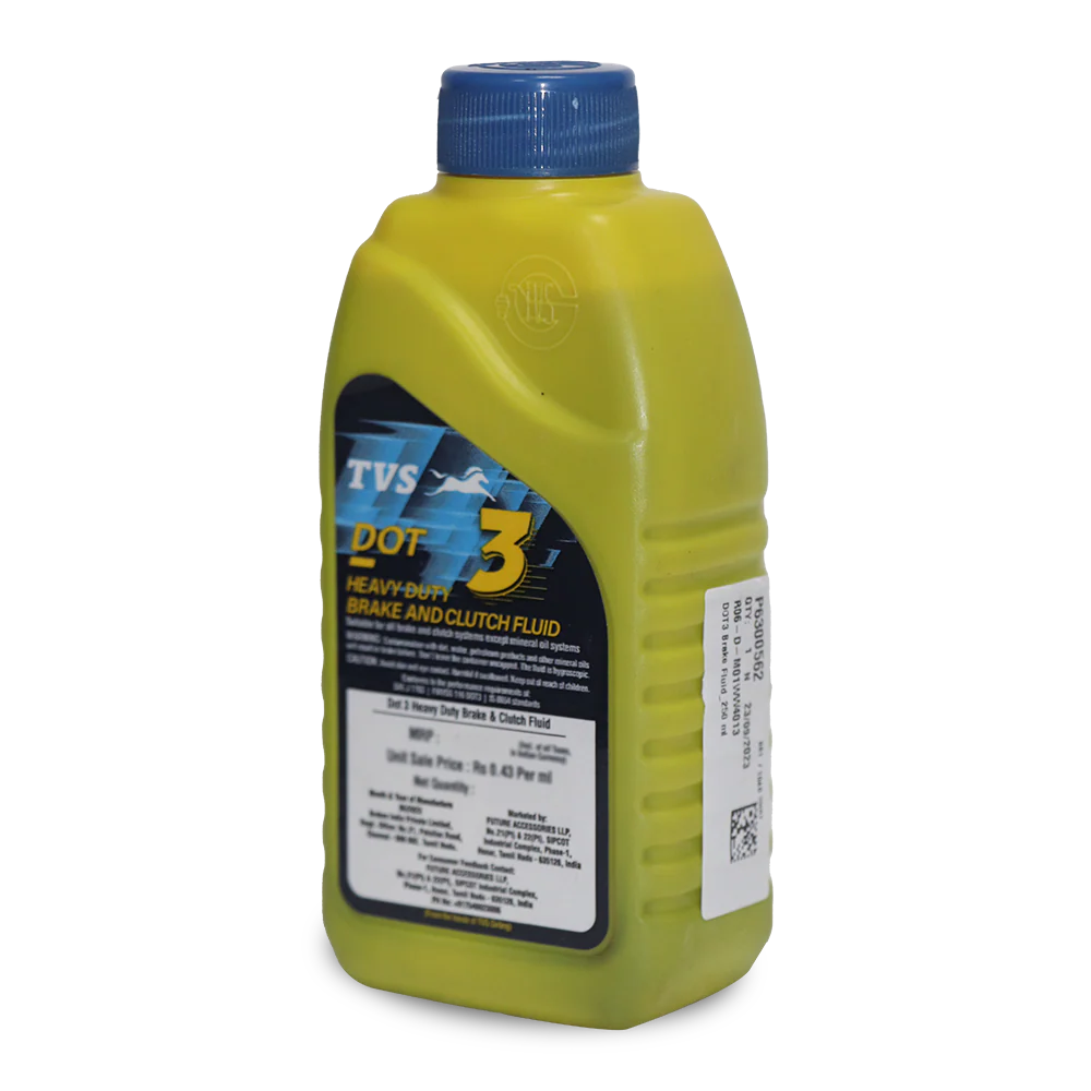 TVS Dot3 Heavy Duty Brake and Clutch Fluid - 250ml. - Image 3
