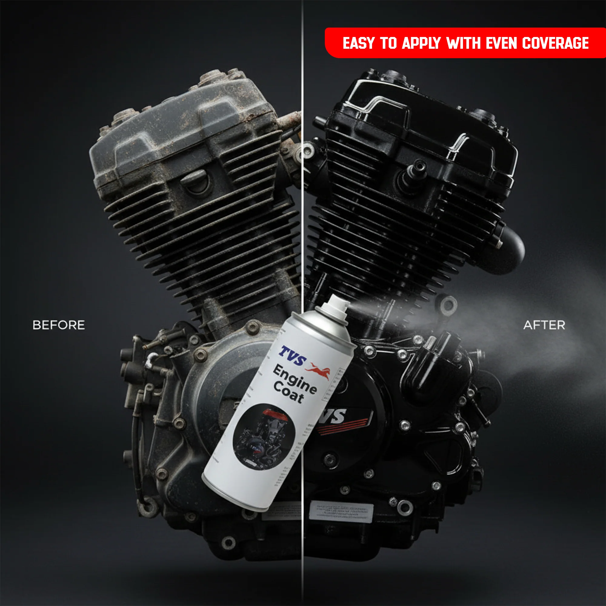 TVS Engine Coat VST 400ml. Protect Your Bike Engine with a Glossy Finish - Image 4