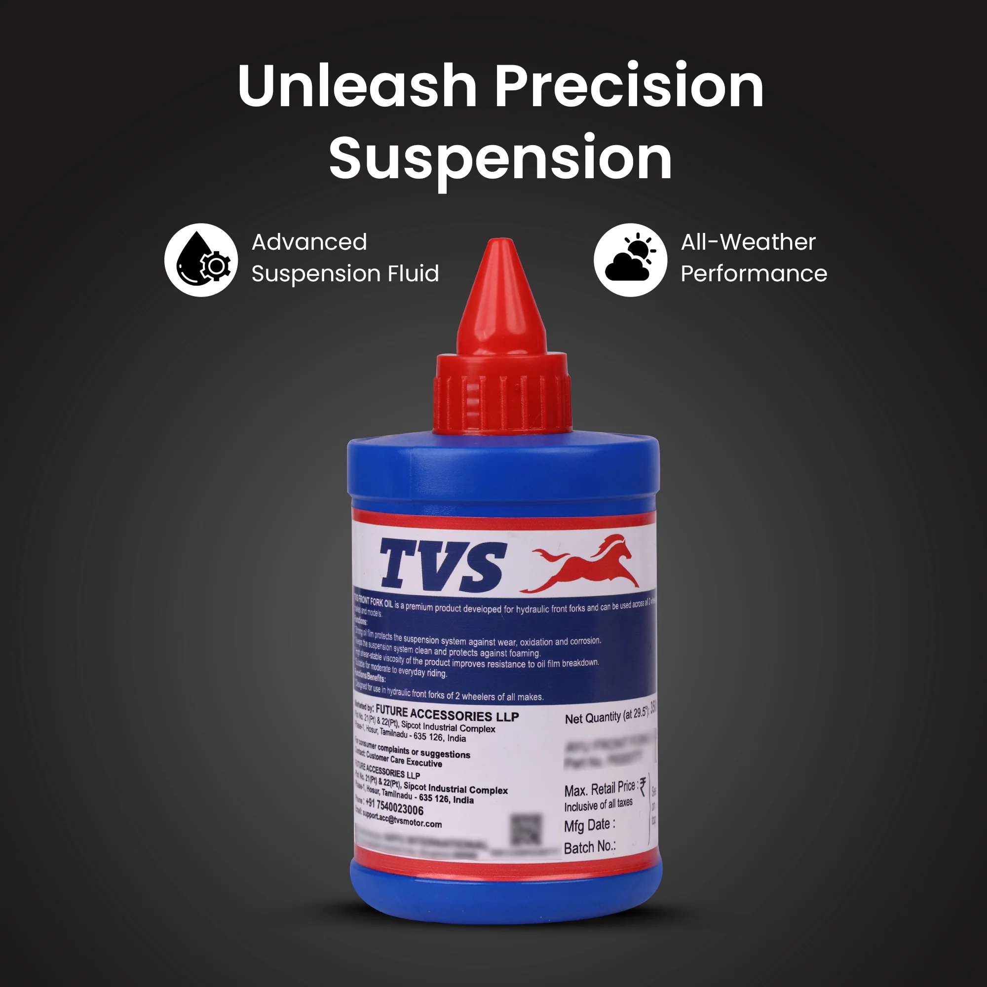 TVS Front Fork Oil 350ml  Premium Fork Oil for Motorcycles - Image 4