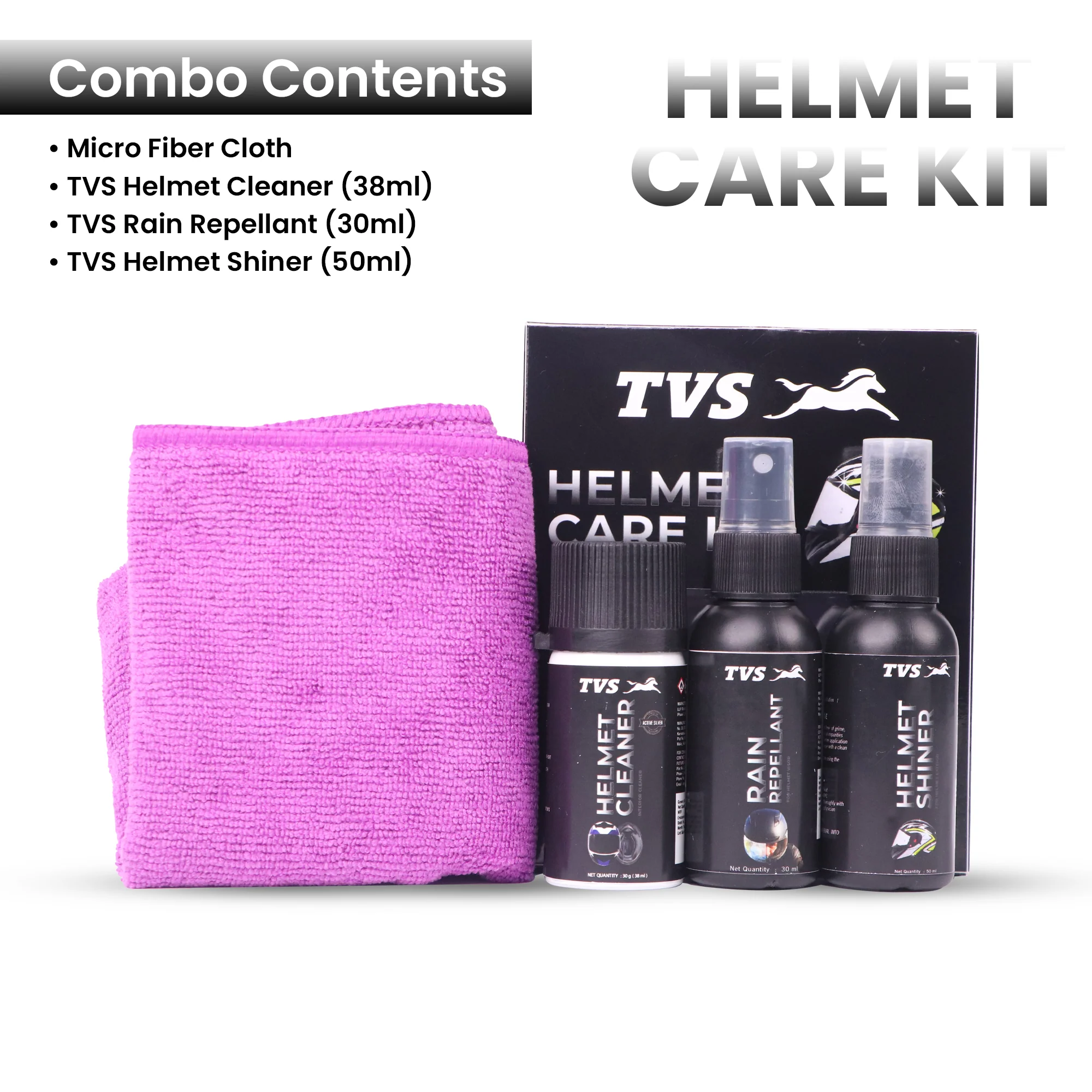 TVS Helmet Care Kit - Ultimate Cleaning Solution for Your Helmet - Image 2