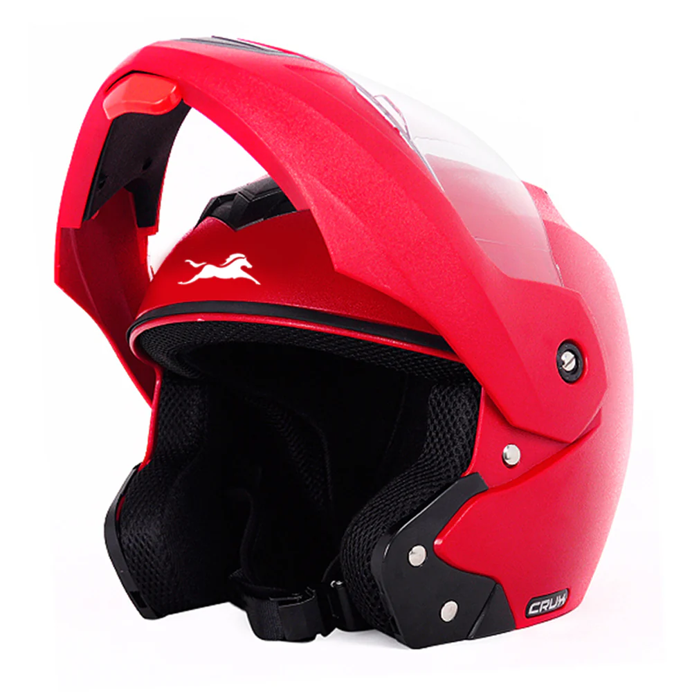 TVS Flip up Helmet Full Face, Color: Red - ISI Certified - Image 2