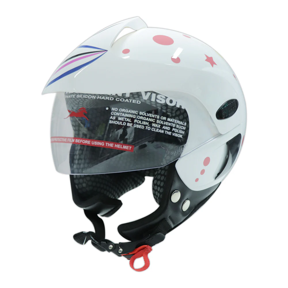 TVS Half Face Kids Helmet, Pink Sky - ISI Certified - Image 4