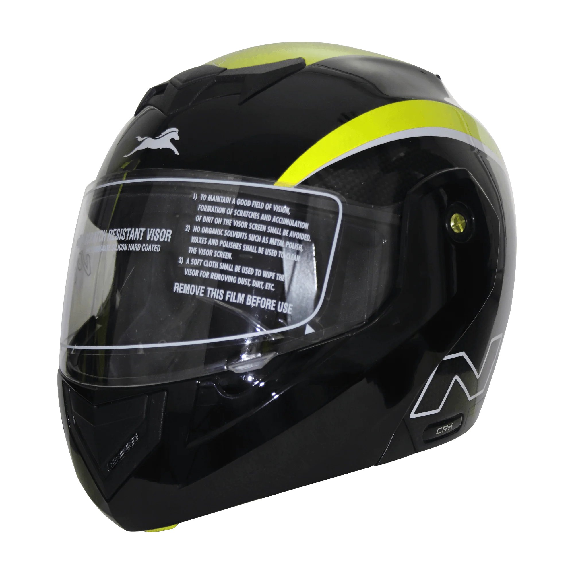 TVS Ntorq Flip-up Helmet, Color: Black & Neon - ISI Certified - Image 2