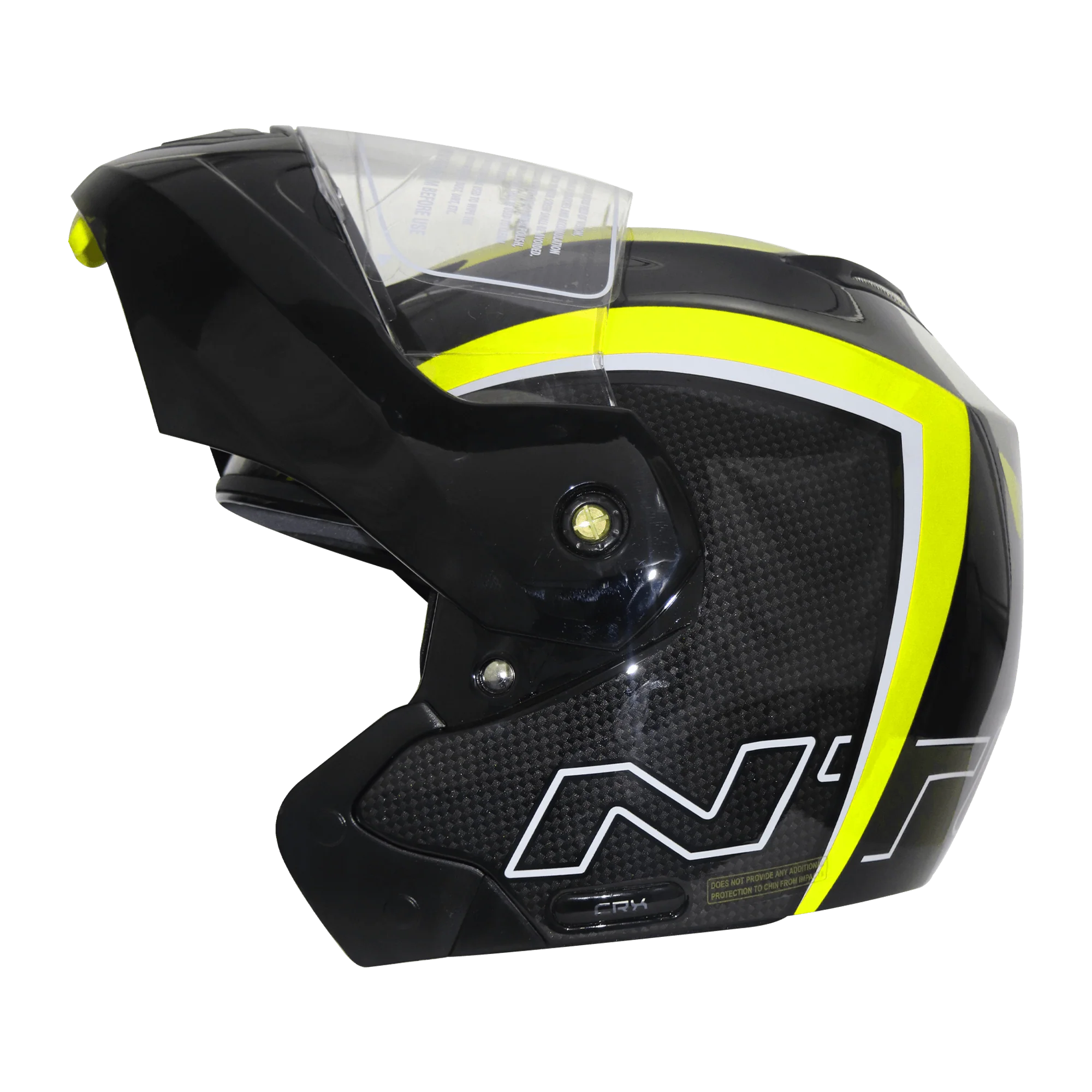 TVS Ntorq Flip-up Helmet, Color: Black & Neon - ISI Certified - Image 4