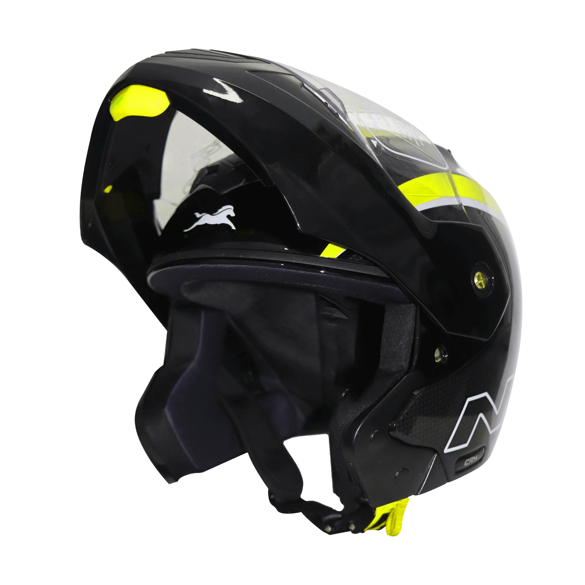 TVS Ntorq Flip-up Helmet, Color: Black & Neon - ISI Certified - Image 6