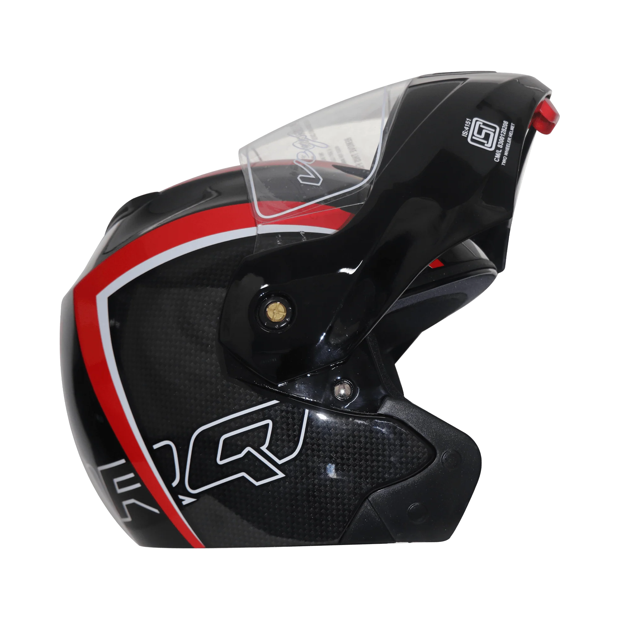 TVS Ntorq Edition Full Face Helmet | ISI Certified Color: Black & Red - Image 5
