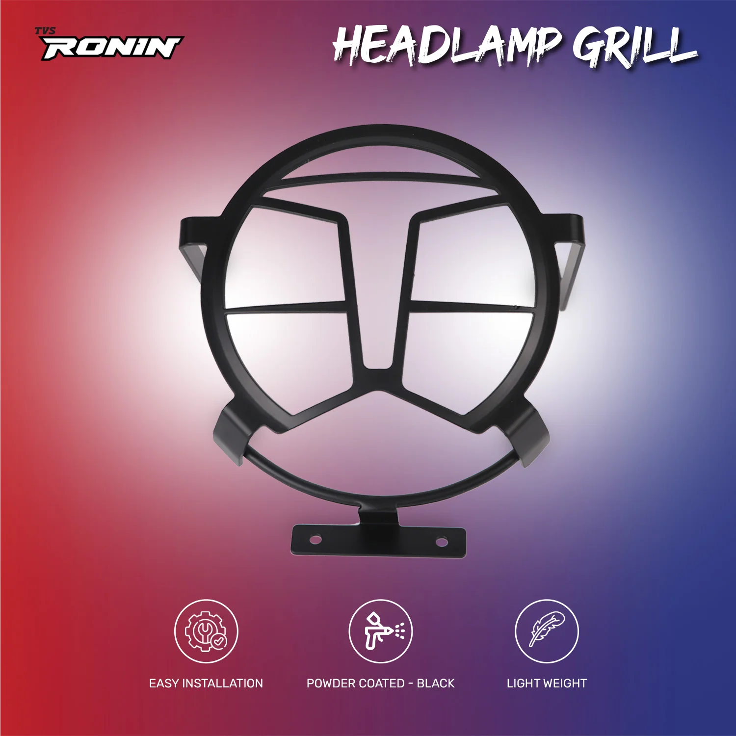 TVS Ronin Headlamp Grill – Stylish Protection for Ronin Motorcycles - Image 2