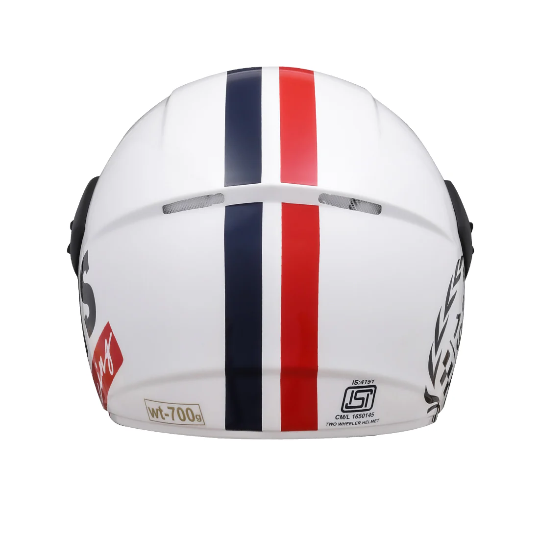 TVS Racing Kids Half Face Helmet, Color: White - ISI Certified - Image 7