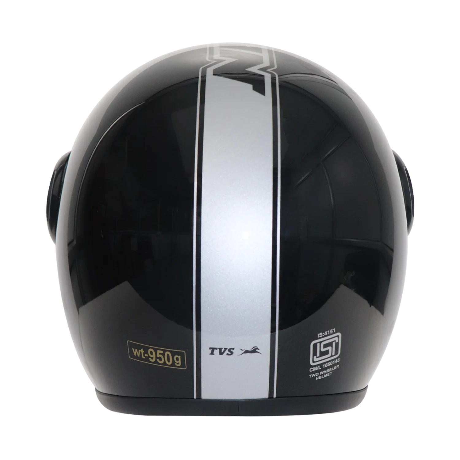 TVS RONIN Half Face Black Helmet - ISI Certified - Image 4
