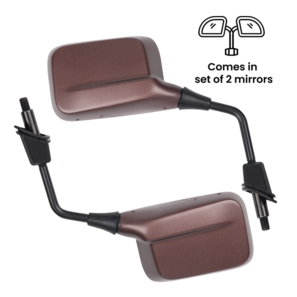 TVS Mirror Set (Left & Right) for IQUBE - Painted Copper Bronze - Image 4