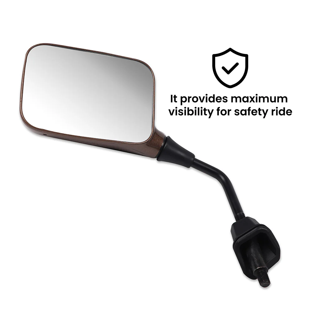 TVS Mirror Set (Left & Right) for IQUBE - Walnut Brown - Image 5
