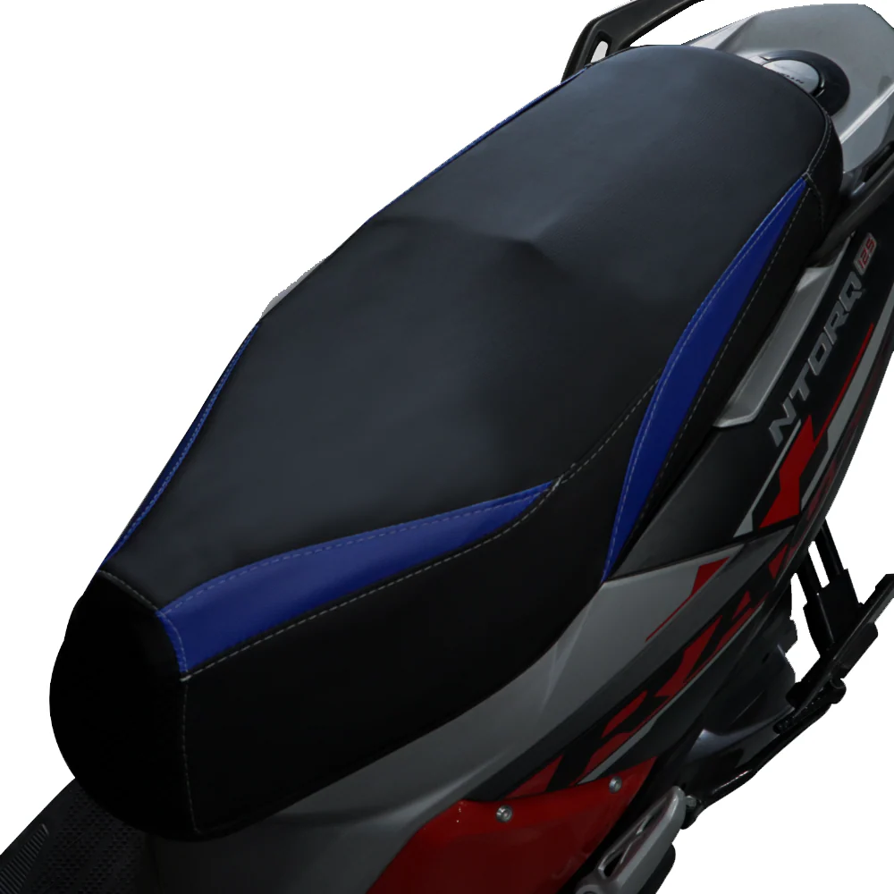 TVS NTORQ Seat Cover Black with Blue -Durable Seat Protection - Image 2