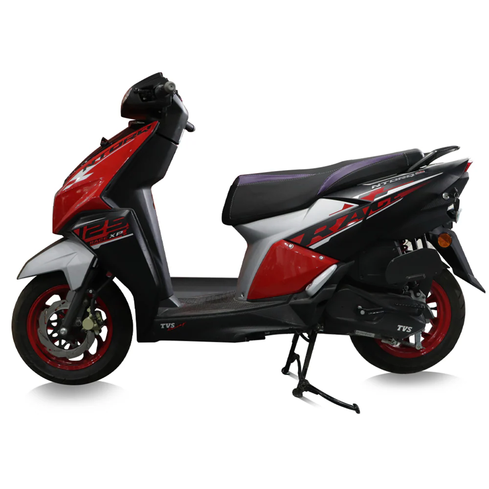 TVS NTORQ Seat Cover Black with Purple -Durable Protection - Image 4