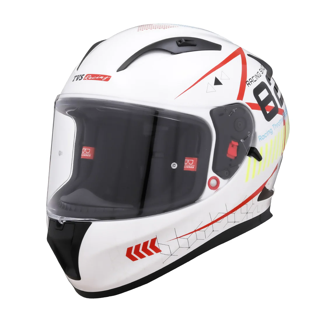 TVS Racing Dual Visor Helmet for Men – Anti-Fog Pin-Lock, Aerodynamic Design & DOT/ISI/ECE Certified – Premium Full Face Helmet For Men - Image 20