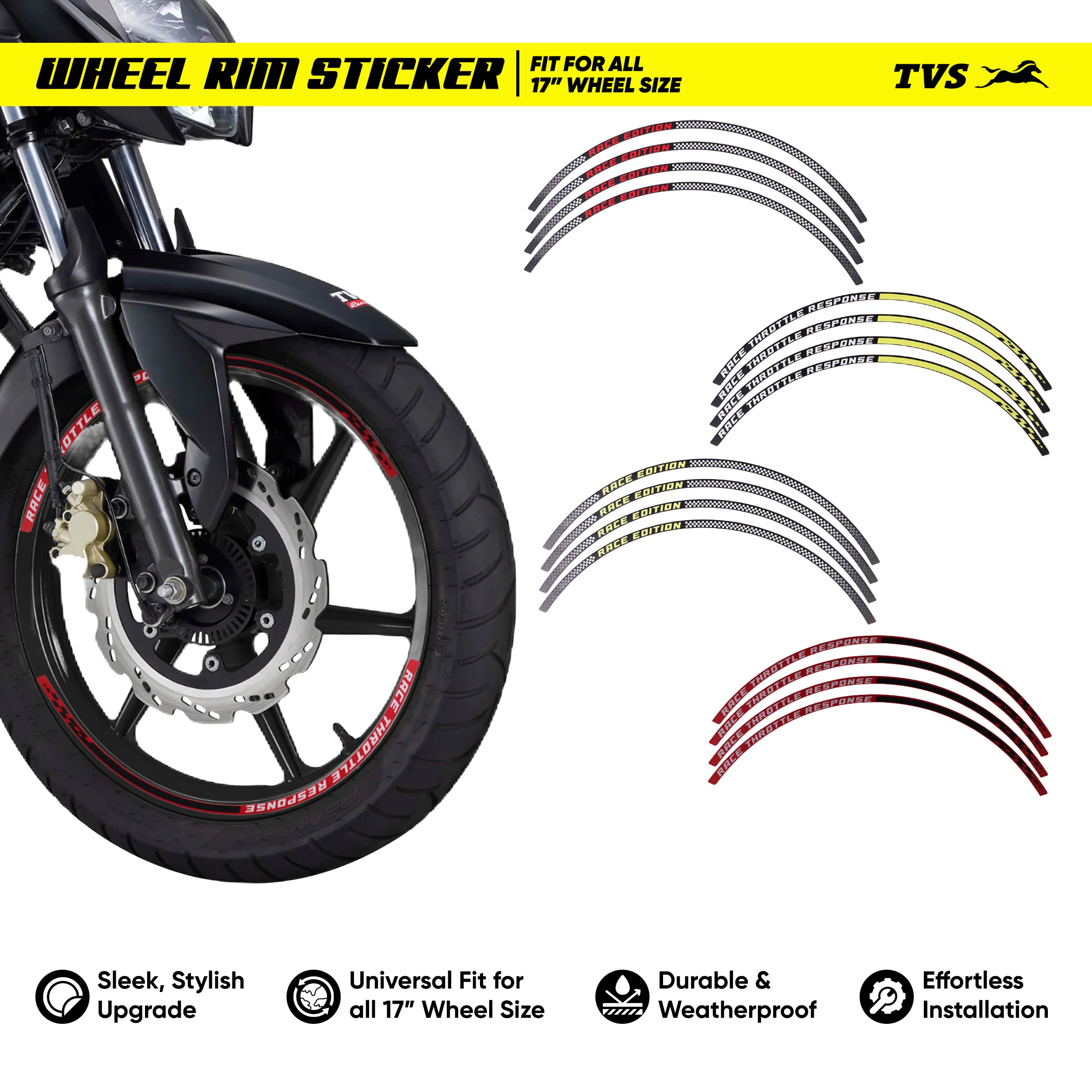 TVS 17inch Wheel Rim sticker - Upgrade Your Bike’s Style Instantly - Image 11