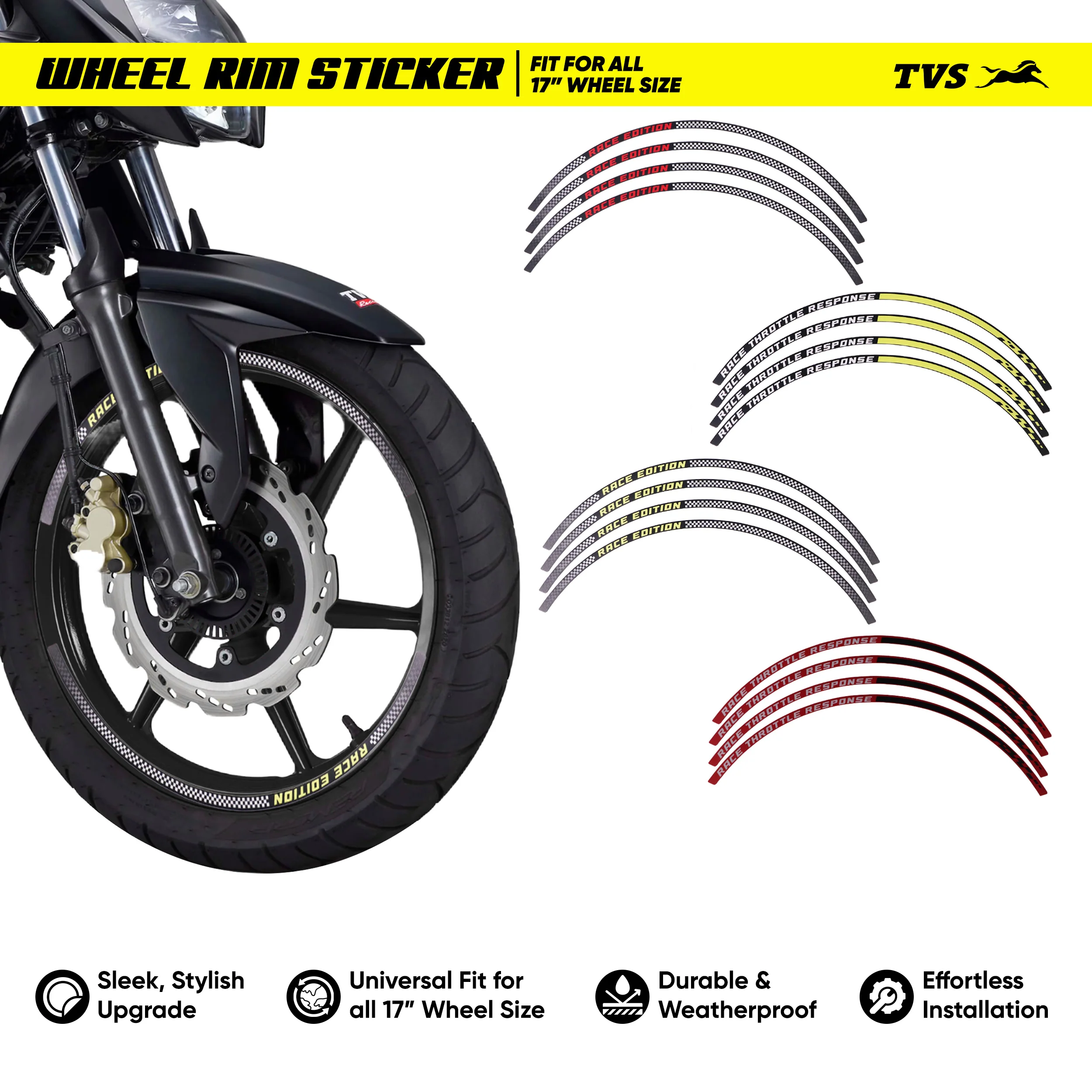 TVS 17inch Wheel Rim sticker - Upgrade Your Bike’s Style Instantly - Image 2