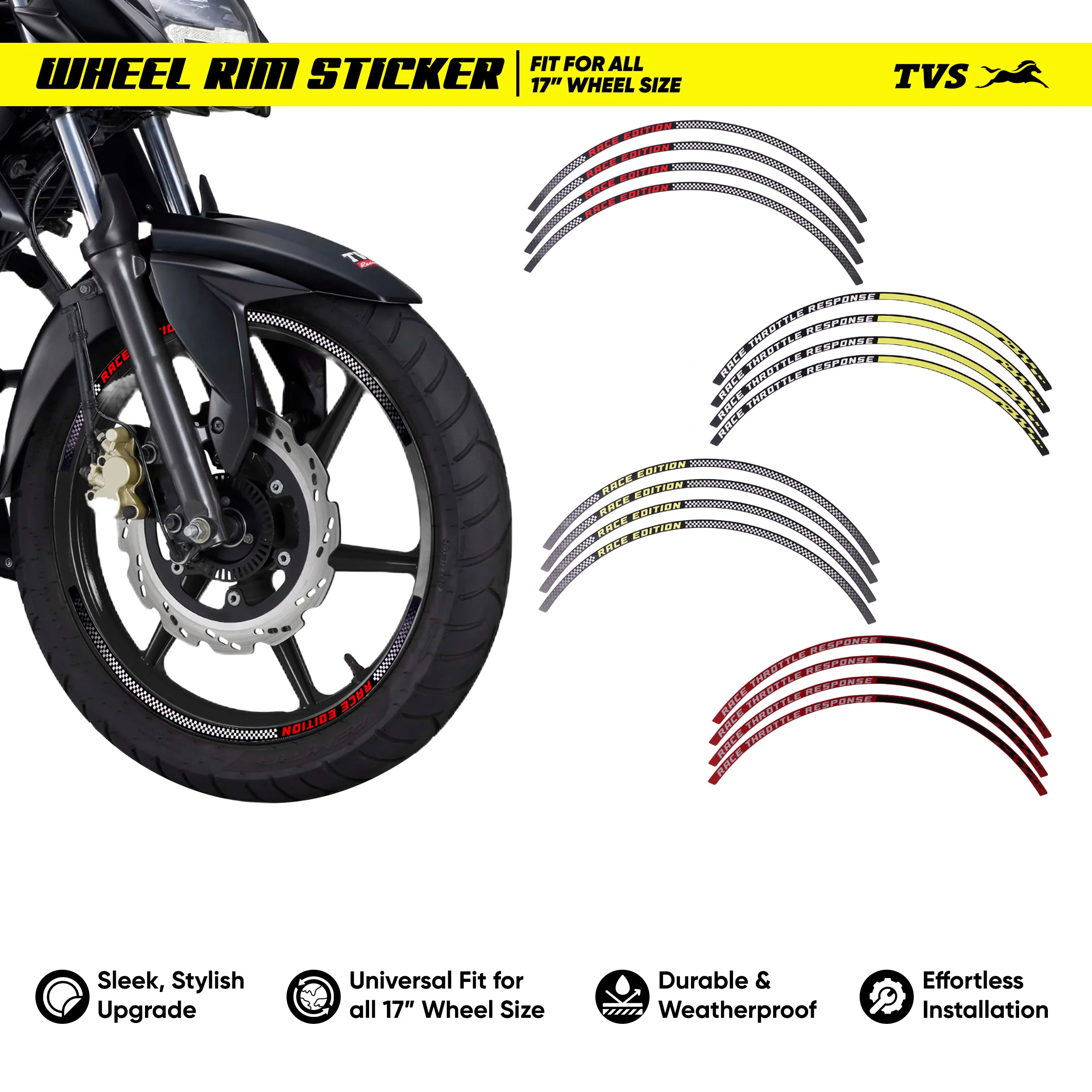 TVS 17inch Wheel Rim sticker - Upgrade Your Bike’s Style Instantly - Image 5