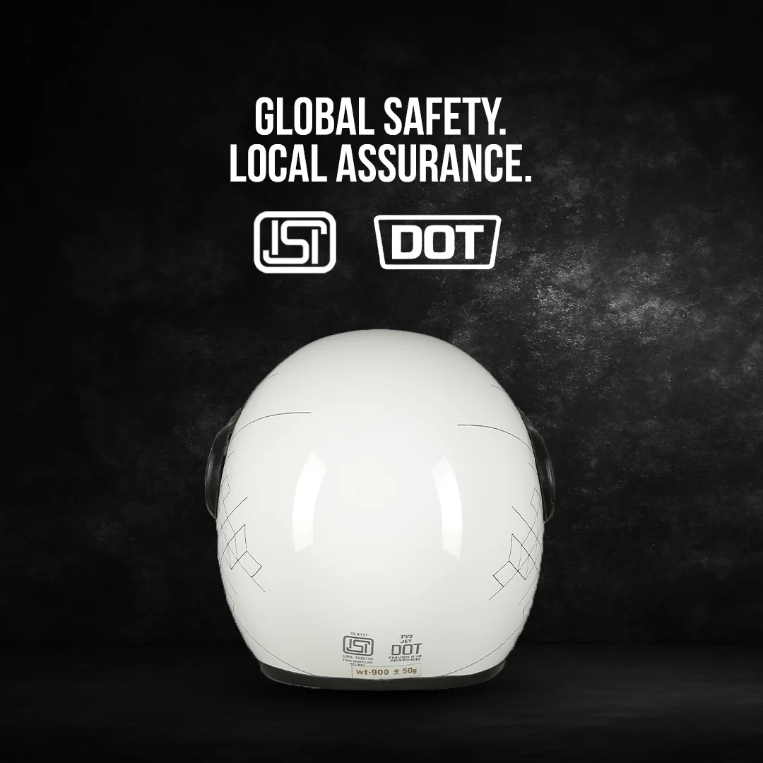 TVS Cruisetown Open Face Helmet – Stylish & Safe Helmet for Riders | ISI & DOT Certified | Premium Protection for Men & Women | Comfortable, Durable & Lightweight Design with Visor - Image 18