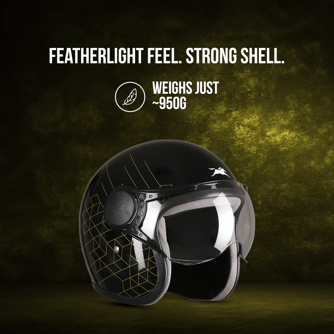 TVS Cruisetown Open Face Helmet – Stylish & Safe Helmet for Riders | ISI & DOT Certified | Premium Protection for Men & Women | Comfortable, Durable & Lightweight Design with Visor - Image 8