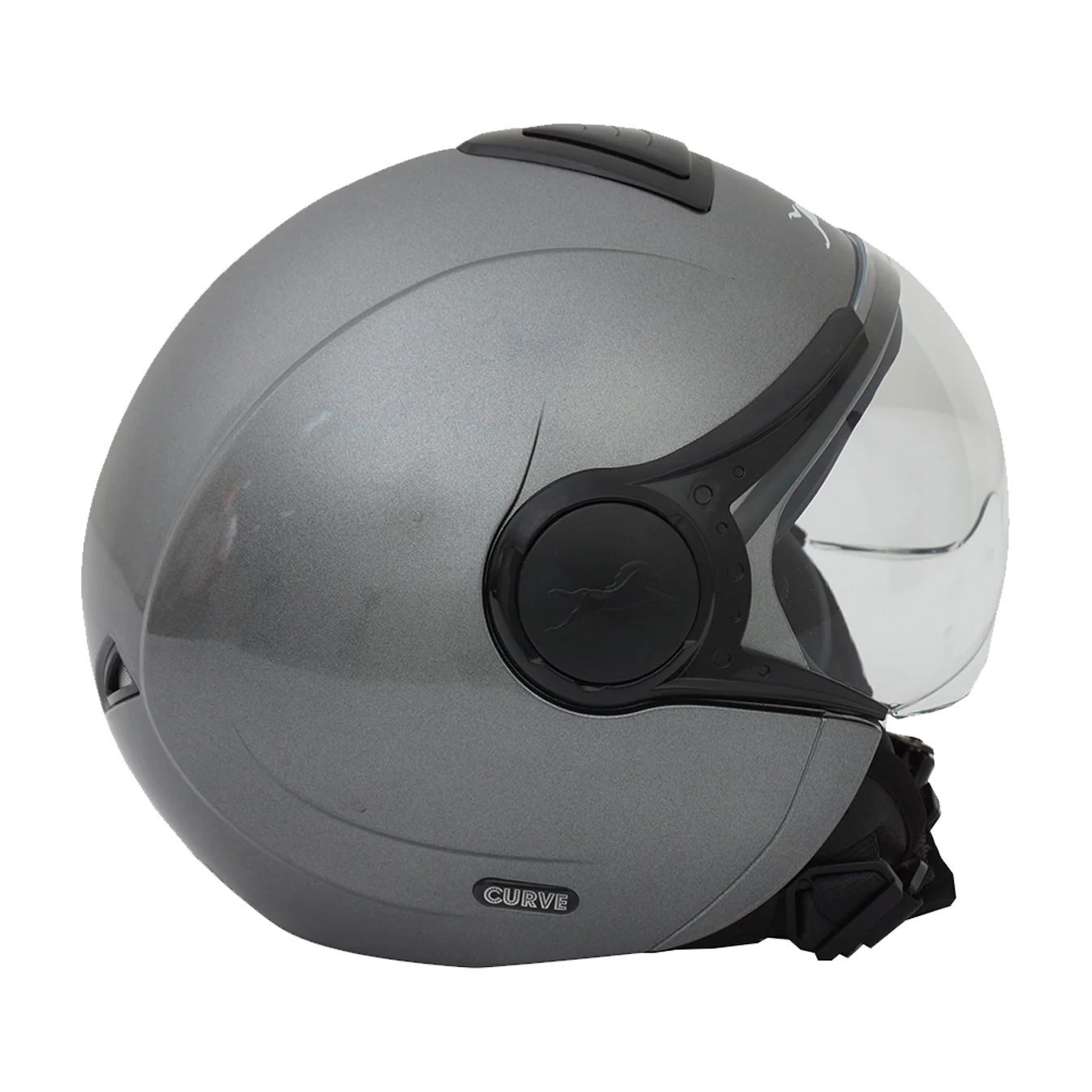 TVS Half Face Helmet Curve Motorbike Helmet (Grey) - Image 2