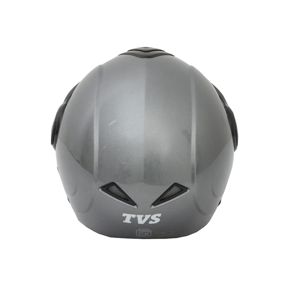 TVS Half Face Helmet Curve Motorbike Helmet (Grey) - Image 3