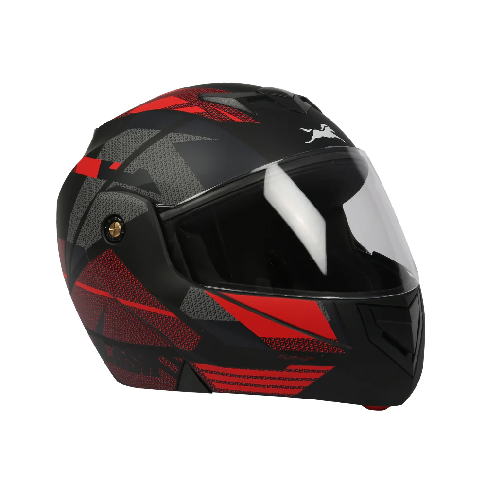 TVS Helmet Full Face Black/Red  Dual Colour, Strong and Safe - Image 2
