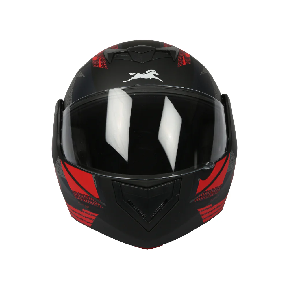 TVS Helmet Full Face Black/Red  Dual Colour, Strong and Safe - Image 4