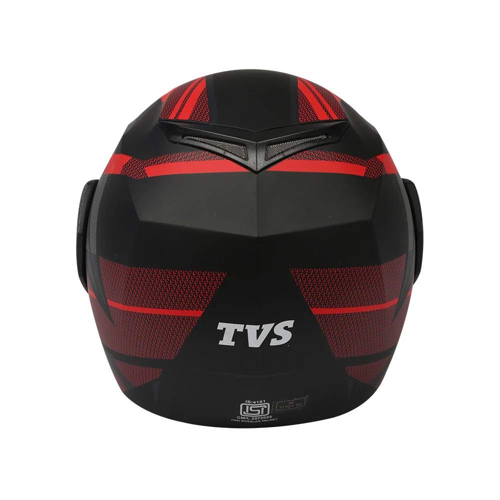 TVS Helmet Full Face Black/Red  Dual Colour, Strong and Safe - Image 5