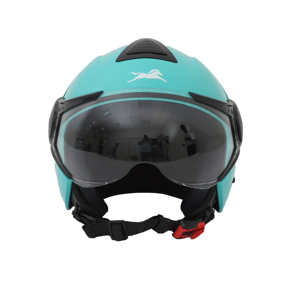 TVS Curve Half Face Helmet Blue GL - Image 3