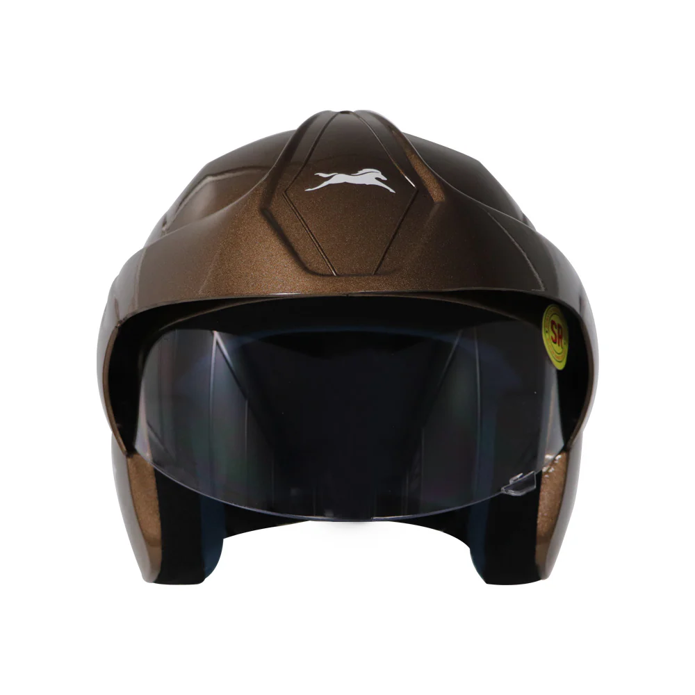 TVS Helmet Half Face Brown - Image 3