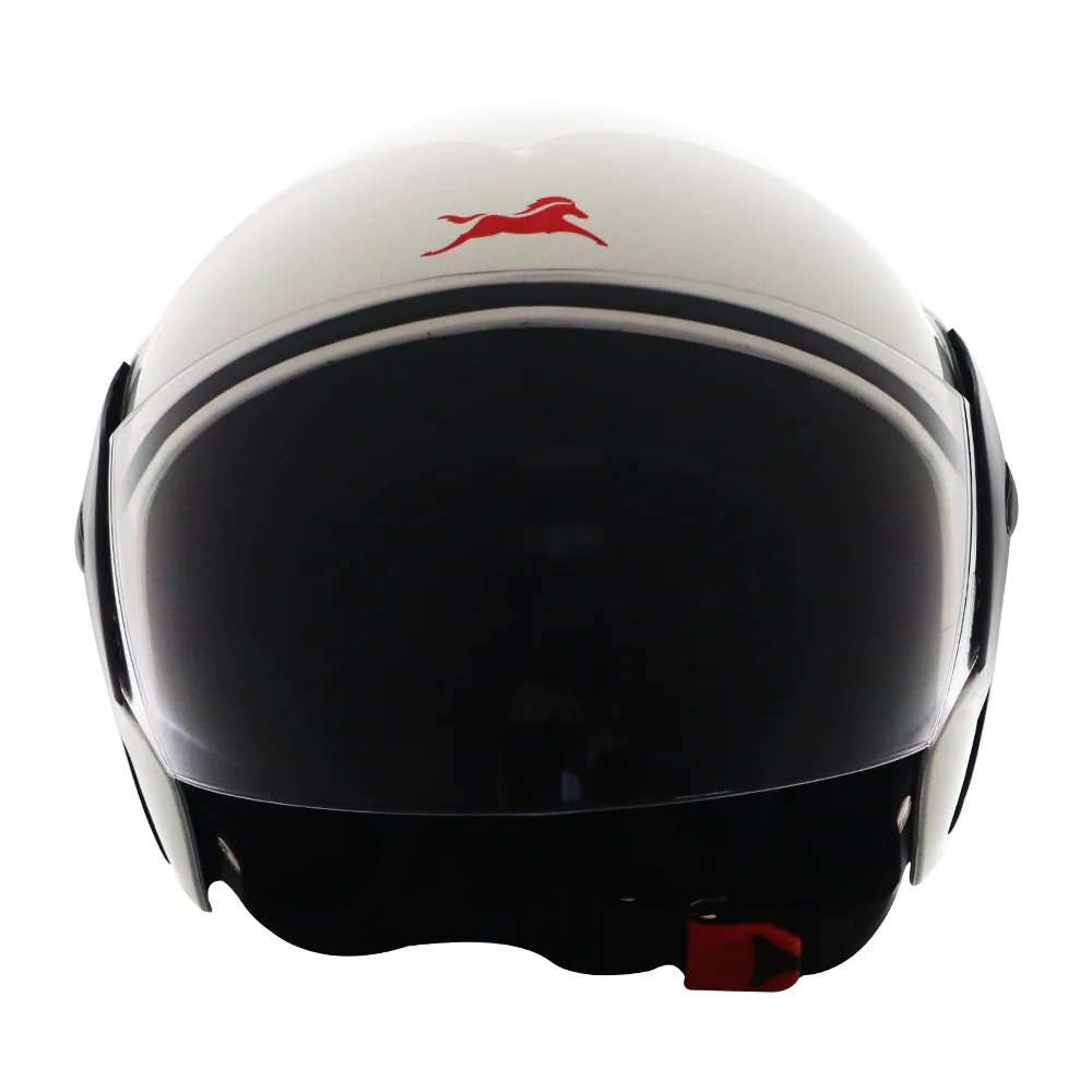 TVS Half-Face Helmet  Glossy White | Sleek and Protective - Image 3