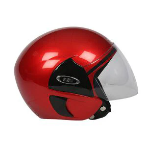 TVS Helmet Half Face Motorbike Helmet (Red-BL) - Image 3