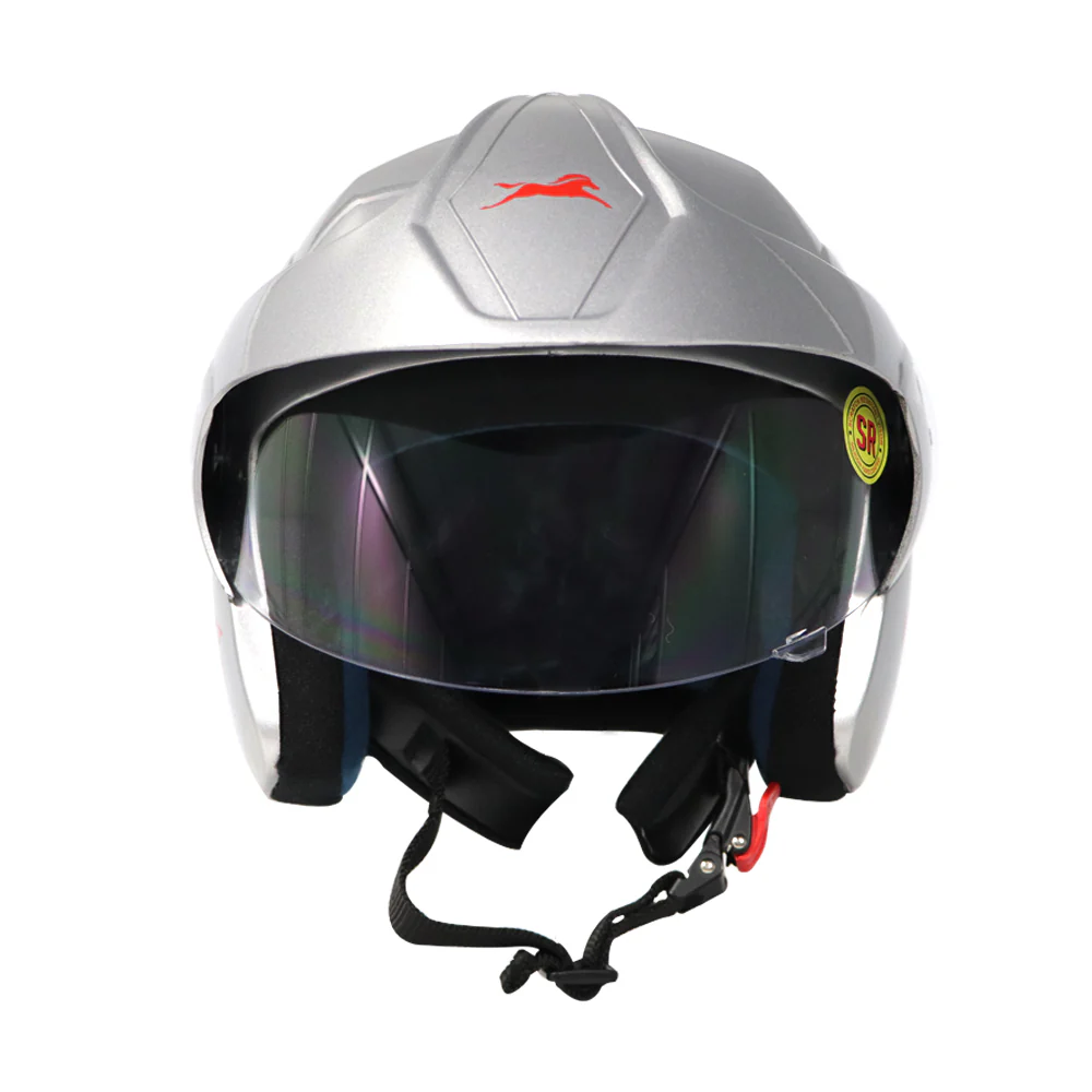 TVS Sport Classic Half Face Helmet, Color: Silver - ISI Certified - Image 5
