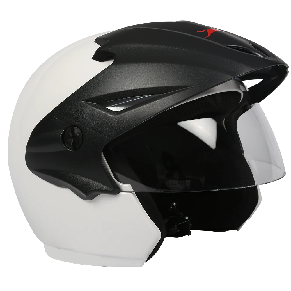 TVS Half Face White Helmet - ISI Certified - Image 2