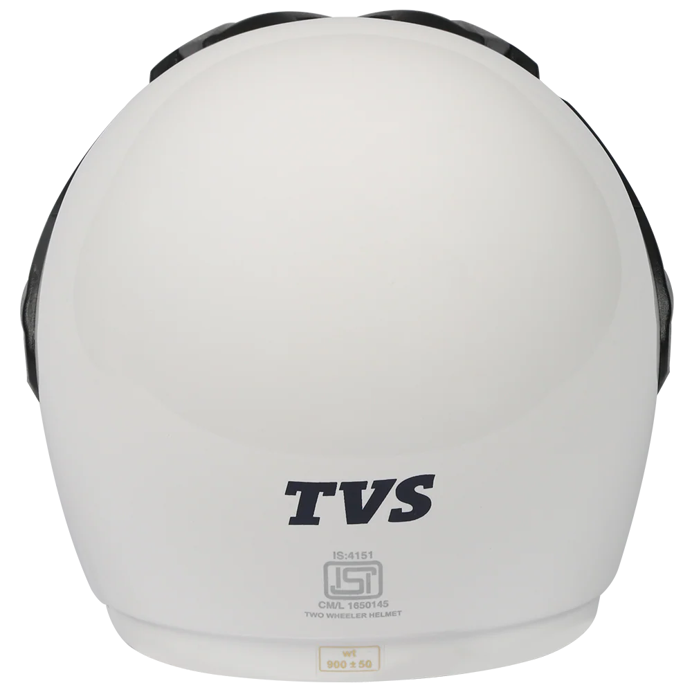 TVS Half Face White Helmet - ISI Certified - Image 3