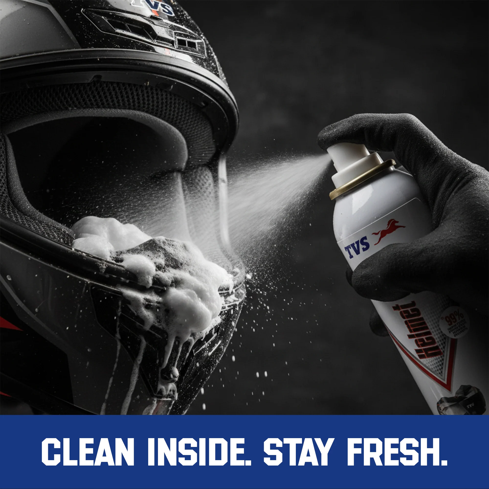 TVS Helmet Interior Cleaner 125 ml – Advanced Silver Protection for Odor-Free Freshness - Image 3