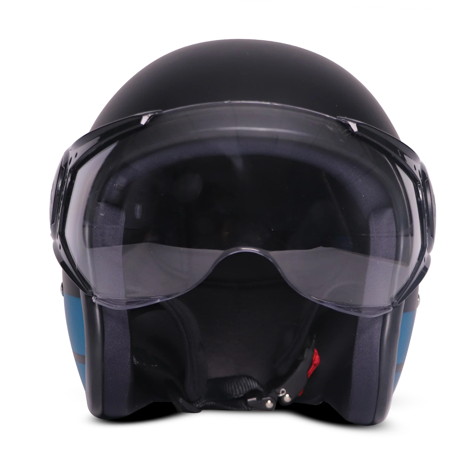 TVS J110 Half Face Helmet, Dawn Blue Matte  - Image 3