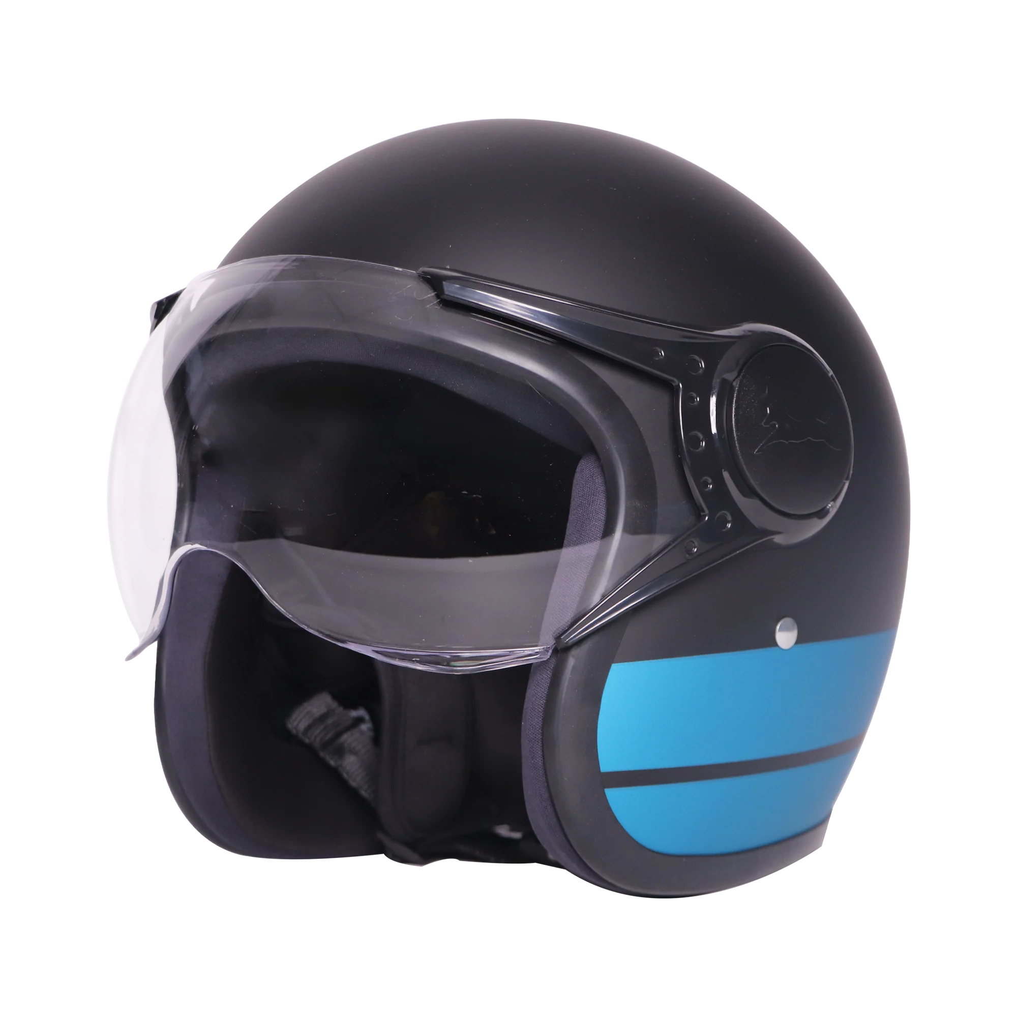 TVS J110 Half Face Helmet, Dawn Blue Matte  - Image 5