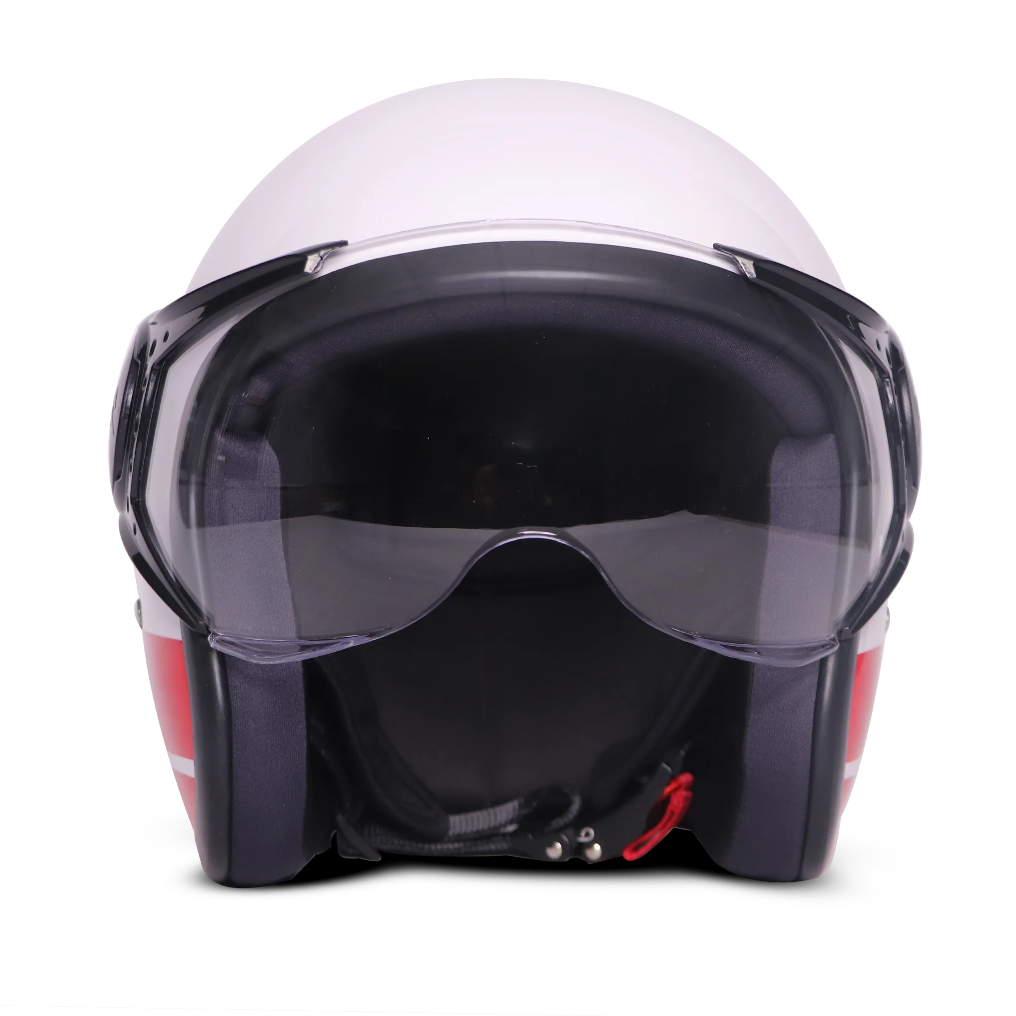 TVS J110 Half Face Helmet, Meteor Red Gloss - Image 3