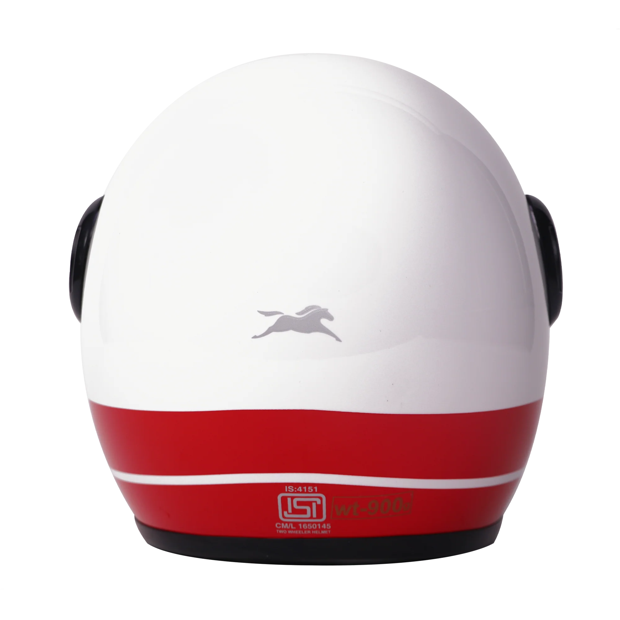 TVS J110 Half Face Helmet, Meteor Red Gloss - Image 4