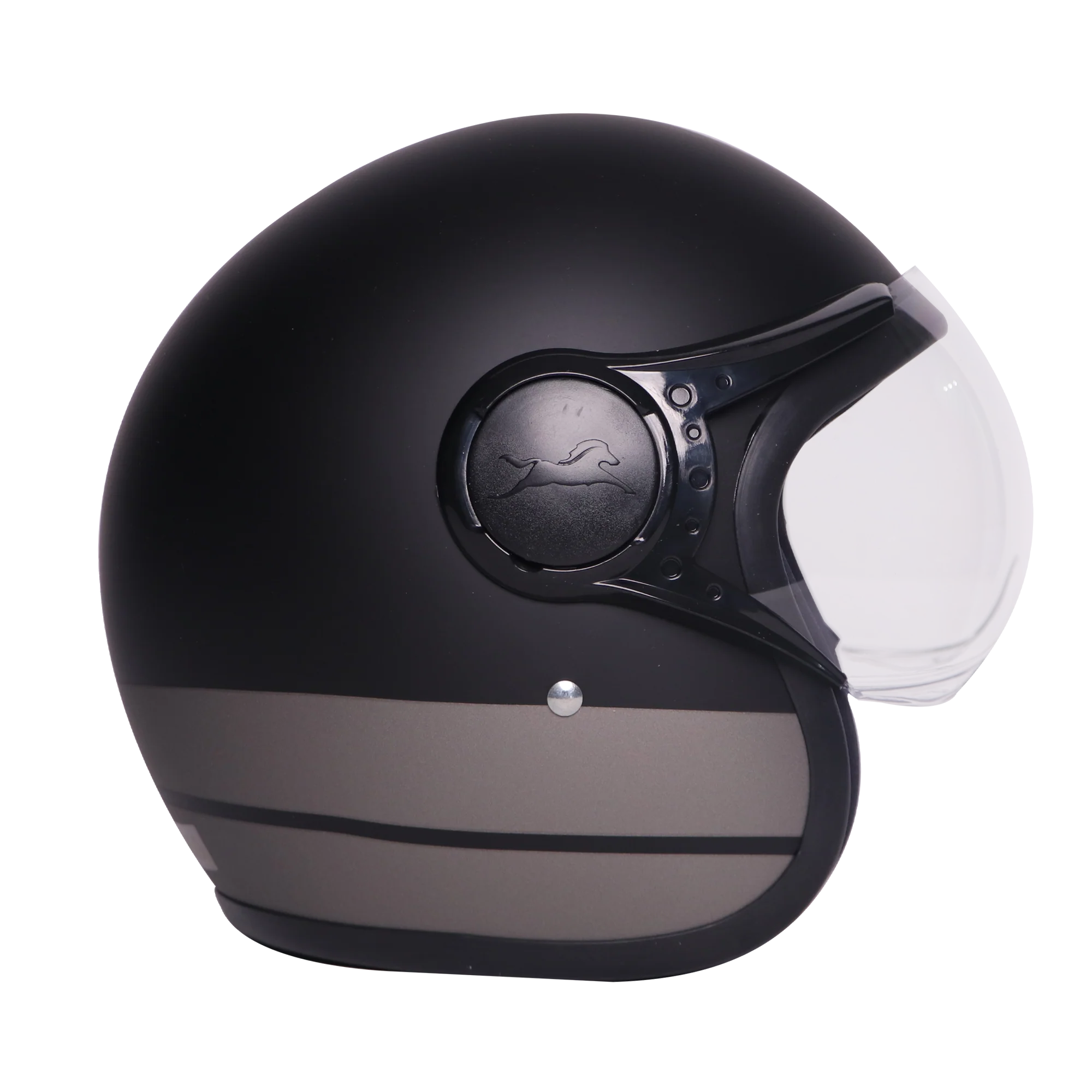 TVS J110 Half Face Helmet, Titanium Grey Matte  - Image 2