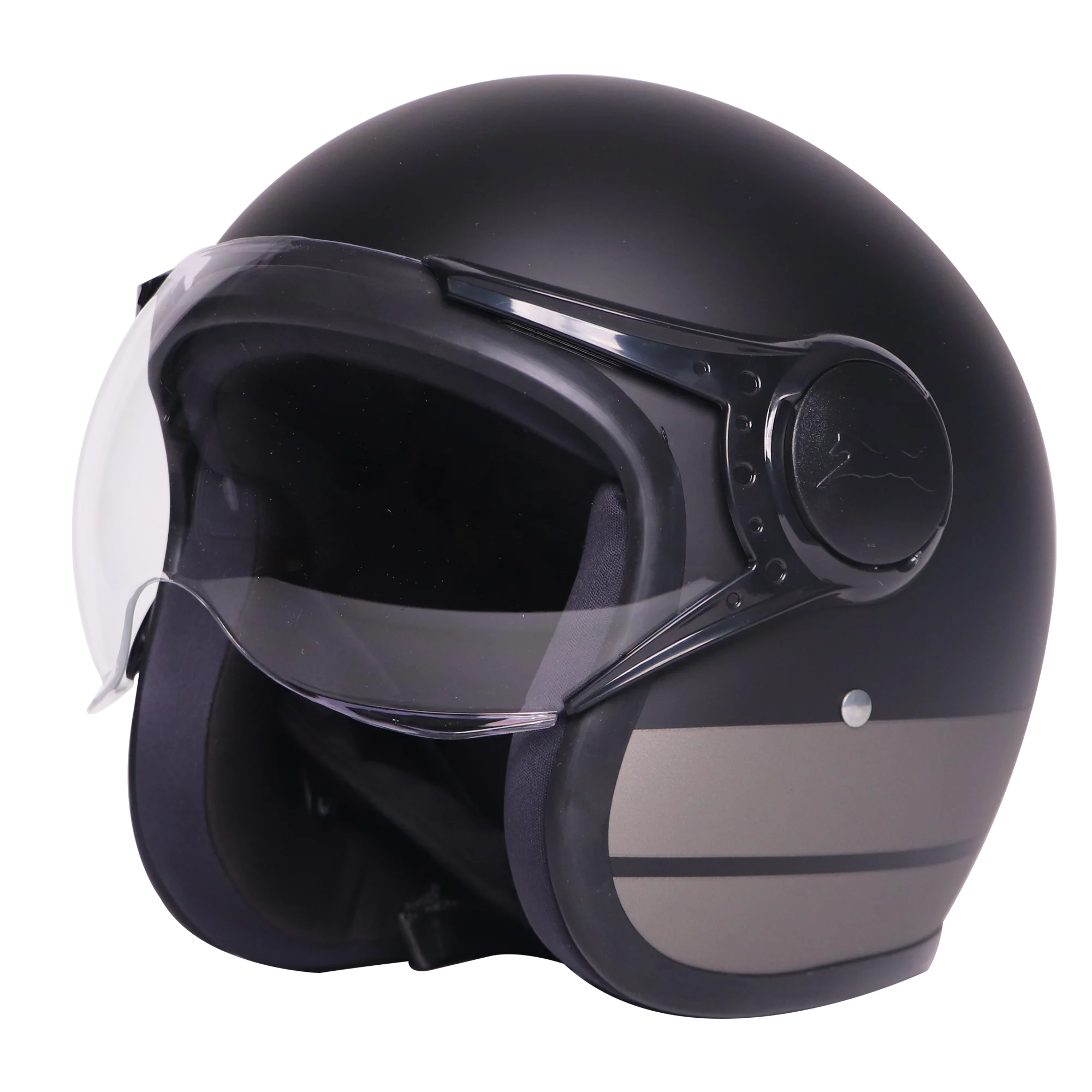 TVS J110 Half Face Helmet, Titanium Grey Matte  - Image 6