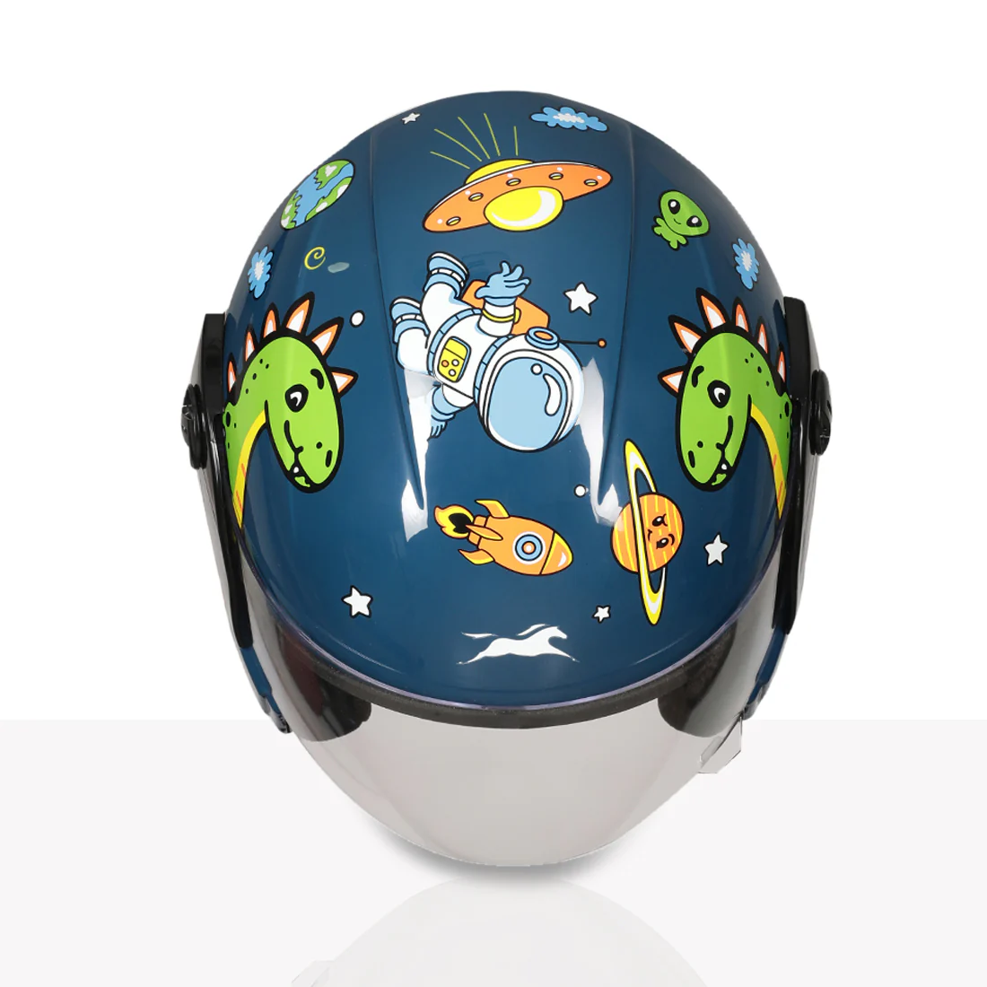 TVS Moto Jr. Kids Helmet |Fun Glow in the Dark Graphics | Lightweight ISI Certified ABS Shell| Removable Cheek Pads | Ideal Kids Bike Helmet for Cycle Scooter Daily Ride Comfort & Protection - Image 12