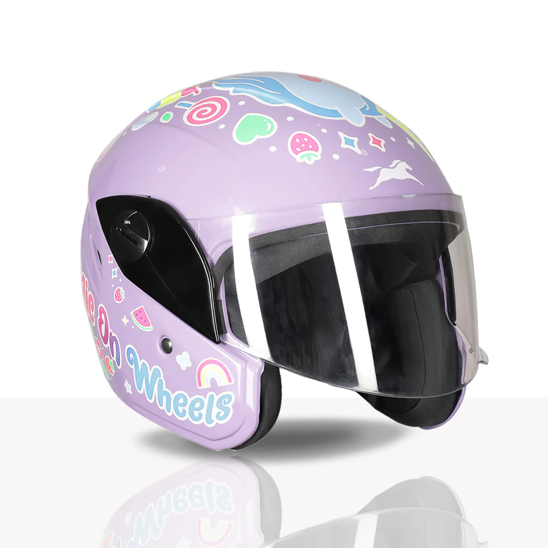 TVS Moto Jr. Kids Helmet |Fun Glow in the Dark Graphics | Lightweight ISI Certified ABS Shell| Removable Cheek Pads | Ideal Kids Bike Helmet for Cycle Scooter Daily Ride Comfort & Protection - Image 22